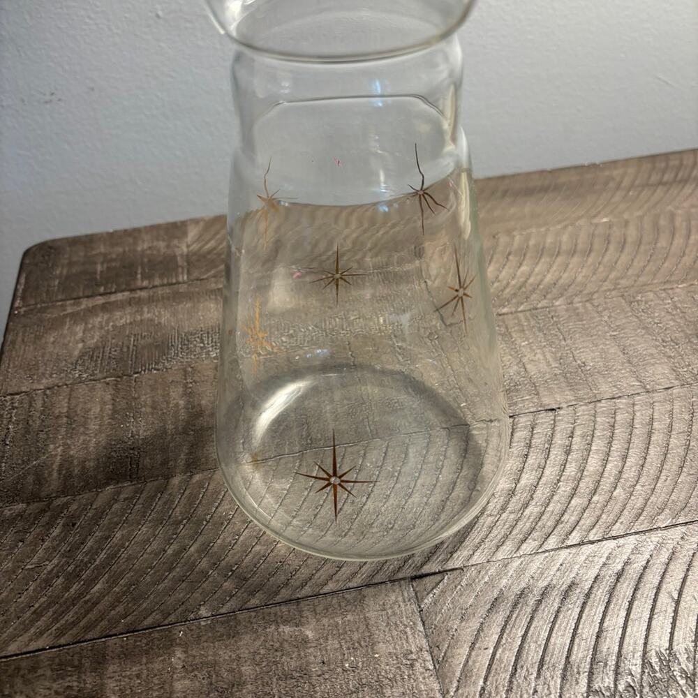 Vintage Mid-Century 60s Corningware Glass Atomic Starburst Carafe - Picture 2 of 5